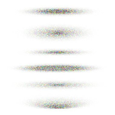 Noktalı gölgeler belirlendi, noktalı tasarım elementleri. Gittikçe azalıyor. Noktalama, noktalama çizimi, noktalar kullanarak gölgeleme. Piksel ayrışması, yarım ton etkisi. Renkli gürültü tanecikli doku. Vektör illüstrasyonu.