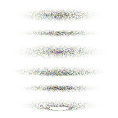 Noktalı gölgeler belirlendi, noktalı tasarım elementleri. Gittikçe azalıyor. Noktalama, noktalama çizimi, noktalar kullanarak gölgeleme. Piksel ayrışması, yarım ton etkisi. Renkli gürültü tanecikli doku. Vektör illüstrasyonu.