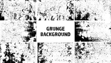 Grunge dokuyu örtüyor. Çatlakları ve çizikleri olan eski kirli beton arka plan. Sorunlu kumlu yüzey. Klasik şehir arkaplanı. Çizilmiş ve lekelenmiş tasarım öğesi. Vektör illüstrasyonu.