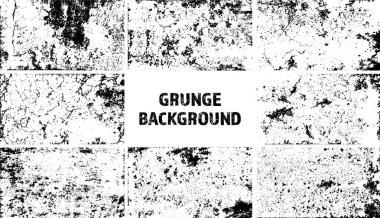 Grunge dokuyu örtüyor. Çatlakları ve çizikleri olan eski kirli beton arka plan. Sorunlu kumlu yüzey. Klasik şehir arkaplanı. Çizilmiş ve lekelenmiş tasarım öğesi. Vektör illüstrasyonu.