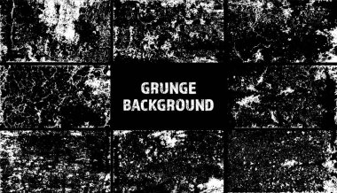 Grunge dokuyu örtüyor. Çatlakları ve çizikleri olan eski kirli beton arka plan. Sorunlu kumlu yüzey. Klasik şehir arkaplanı. Çizilmiş ve lekelenmiş tasarım öğesi. Vektör illüstrasyonu.