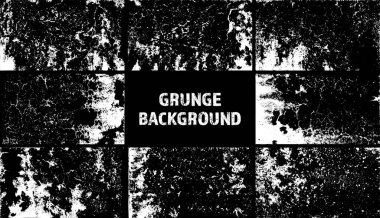 Grunge dokuyu örtüyor. Çatlakları ve çizikleri olan eski kirli beton arka plan. Sorunlu kumlu yüzey. Klasik şehir arkaplanı. Çizilmiş ve lekelenmiş tasarım öğesi. Vektör illüstrasyonu.