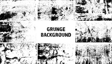Grunge dokuyu örtüyor. Çatlakları ve çizikleri olan eski kirli beton arka plan. Sorunlu kumlu yüzey. Klasik şehir arkaplanı. Çizilmiş ve lekelenmiş tasarım öğesi. Vektör illüstrasyonu.