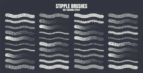 Stipple Scatter Brush Ink Drawing Texturing Fading Gradient Stippling Dotwork Vecteur En Vente