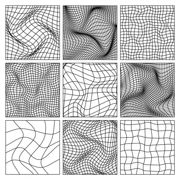 Formas Wireframe Malha Perspectiva Forrada Grade Baixo Poli Elementos Geométricos Ilustrações De Bancos De Imagens Sem Royalties