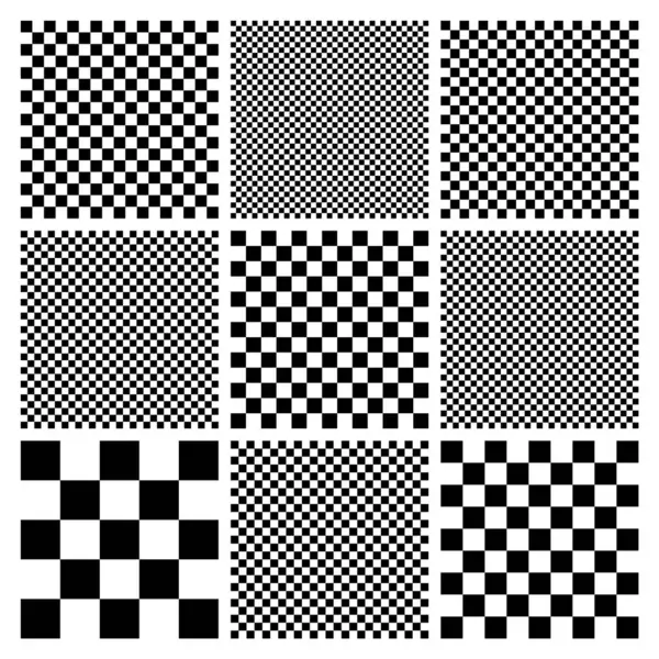 Модный Клетчатый Рисунок Черно Белая Черепичная Сетка Геометрическая Текстура Шахматной Векторная Графика