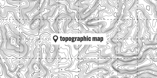 Mapa Topográfico Con Líneas Contorno Rejilla Geográfica Del Terreno Elevación Gráficos vectoriales