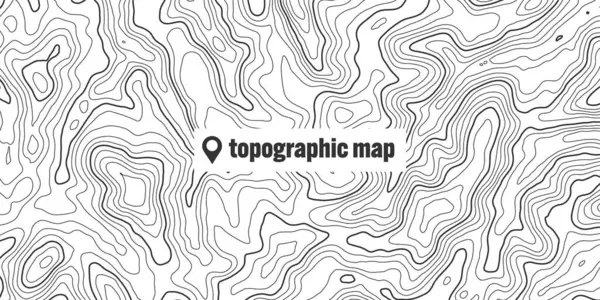Mapa Topográfico Con Líneas Contorno Rejilla Geográfica Del Terreno Elevación Vector de stock