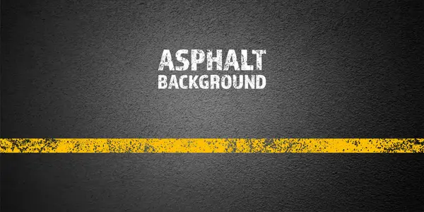 Asphalt Road Yellow Cracked Lane Marking Concrete Highway Surface Texture Vector Graphics