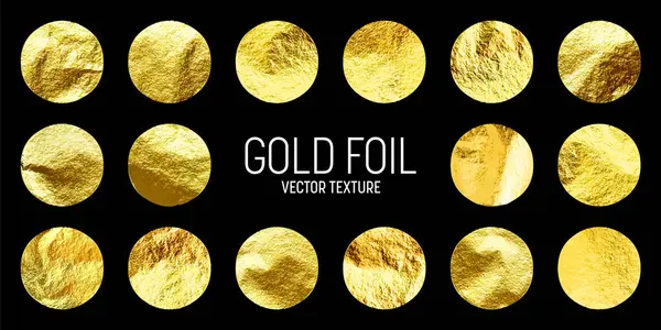 Folha Ouro Círculos Brilhantes Feitos Mão Textura Dourada Brilhante Padrão Ilustrações De Stock Royalty-Free