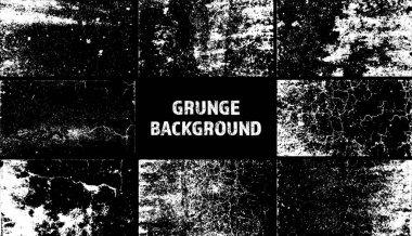 Grunge dokuyu örtüyor. Çatlakları ve çizikleri olan eski kirli beton arka plan. Sorunlu kumlu yüzey. Klasik şehir arkaplanı. Çizilmiş ve lekelenmiş tasarım öğesi. Vektör illüstrasyonu.