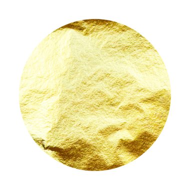 Altın folyo, parlak el yapımı daire. Altın parıltılı doku, desen. Şatafatlı, parlak arka plan çizimi. Düğün, tebrik kartı dekorasyonu. Modern minimalist sanat. Vektör illüstrasyonu.