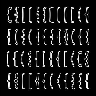 Metin parantezi koleksiyonu, siyah alıntı kutusu. Kıvırcık, kare ve köşe parantezleri. Klasik basım sembolü, kaligrafik alıntı çerçevesi. Karalama, harf elemanı. Vektör illüstrasyonu.