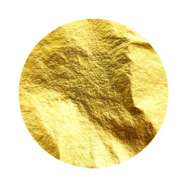 Altın folyo, parlak el yapımı daire. Altın parıltılı doku, desen. Şatafatlı, parlak arka plan çizimi. Düğün, tebrik kartı dekorasyonu. Modern minimalist sanat. Vektör illüstrasyonu.