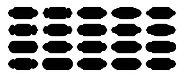 İslami çerçeveler, doğu tarzı objeler. Arap şekilleri, pencereler ve kemerler. Geleneksel süs afişi, çerçeve. Müslüman bayramları, Ramazan Kareem. Modern doğu mimarisi. Vektör illüstrasyonu.