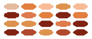 İslami çerçeveler, doğu tarzı objeler. Arap şekilleri, pencereler ve kemerler. Geleneksel süs afişi, çerçeve. Müslüman bayramları, Ramazan Kareem. Modern doğu mimarisi. Vektör illüstrasyonu.