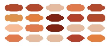 İslami çerçeveler, doğu tarzı objeler. Arap şekilleri, pencereler ve kemerler. Geleneksel süs afişi, çerçeve. Müslüman bayramları, Ramazan Kareem. Modern doğu mimarisi. Vektör illüstrasyonu.