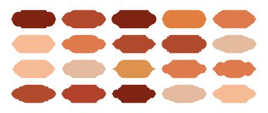 İslami çerçeveler, doğu tarzı objeler. Arap şekilleri, pencereler ve kemerler. Geleneksel süs afişi, çerçeve. Müslüman bayramları, Ramazan Kareem. Modern doğu mimarisi. Vektör illüstrasyonu.