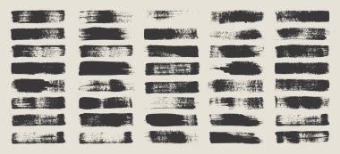 Grunge fırça darbeleri, çizgiler, mürekkep lekeleri, elle çizilmiş karalama şekilleri. El yapımı kabataslak izler, akrilik lekeler, kömür çizgileri. Boya dokuları, kuru fırça etkisi. İşaret altı çizili. Vektör illüstrasyonu.