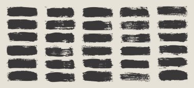 Grunge fırça darbeleri, çizgiler, mürekkep lekeleri, elle çizilmiş karalama şekilleri. El yapımı kabataslak izler, akrilik lekeler, kömür çizgileri. Boya dokuları, kuru fırça etkisi. İşaret altı çizili. Vektör illüstrasyonu.