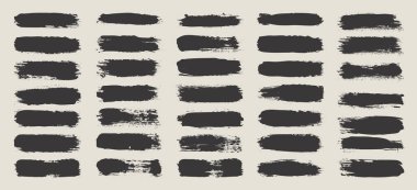 Grunge fırça darbeleri, çizgiler, mürekkep lekeleri, elle çizilmiş karalama şekilleri. El yapımı kabataslak izler, akrilik lekeler, kömür çizgileri. Boya dokuları, kuru fırça etkisi. İşaret altı çizili. Vektör illüstrasyonu.