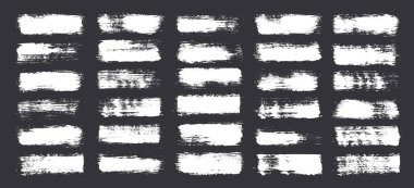 Grunge fırça darbeleri, çizgiler, mürekkep lekeleri, elle çizilmiş karalama şekilleri. El yapımı kabataslak izler, akrilik lekeler, kömür çizgileri. Boya dokuları, kuru fırça etkisi. İşaret altı çizili. Vektör illüstrasyonu.