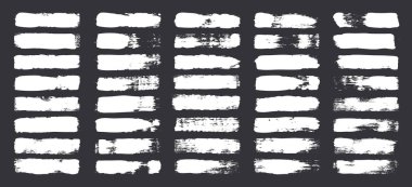 Grunge fırça darbeleri, çizgiler, mürekkep lekeleri, elle çizilmiş karalama şekilleri. El yapımı kabataslak izler, akrilik lekeler, kömür çizgileri. Boya dokuları, kuru fırça etkisi. İşaret altı çizili. Vektör illüstrasyonu.