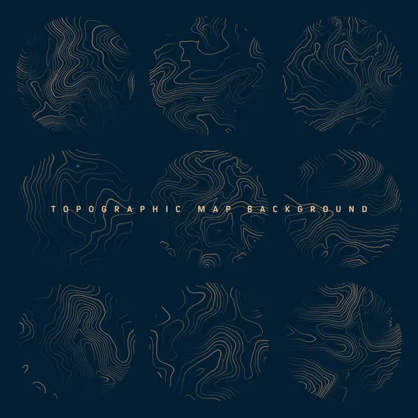 Sınır çizgileri olan topografik haritalar. Coğrafi arazi şebekesi, rahatlama yüksekliği. Yer yolu deseni. Seyahat ve seyrüsefer, harita tasarım elementi. Vektör illüstrasyonu.