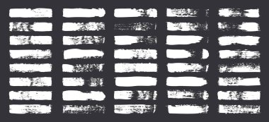 Grunge fırça darbeleri, çizgiler, mürekkep lekeleri, elle çizilmiş karalama şekilleri. El yapımı kabataslak izler, akrilik lekeler, kömür çizgileri. Boya dokuları, kuru fırça etkisi. İşaret altı çizili. Vektör illüstrasyonu.
