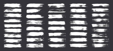 Grunge fırça darbeleri, çizgiler, mürekkep lekeleri, elle çizilmiş karalama şekilleri. El yapımı kabataslak izler, akrilik lekeler, kömür çizgileri. Boya dokuları, kuru fırça etkisi. İşaret altı çizili. Vektör illüstrasyonu.