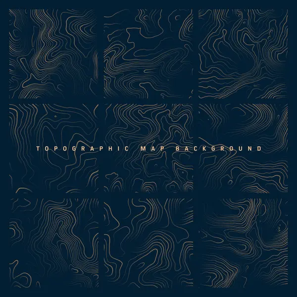 Sınır çizgileri olan topografik haritalar. Coğrafi arazi şebekesi, rahatlama yüksekliği. Yer yolu deseni. Seyahat ve seyrüsefer, harita tasarım elementi. Vektör illüstrasyonu.