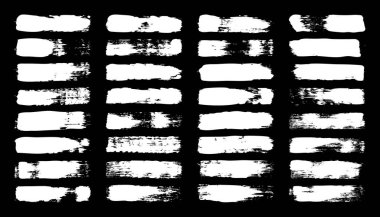 Grunge fırça darbeleri, çizgiler, mürekkep lekeleri, elle çizilmiş karalama şekilleri. El yapımı kabataslak izler, akrilik lekeler, kömür çizgileri. Boya dokuları, kuru fırça etkisi. İşaret altı çizili. Vektör illüstrasyonu.