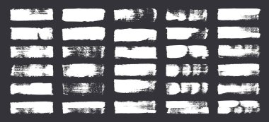 Grunge fırça darbeleri, çizgiler, mürekkep lekeleri, elle çizilmiş karalama şekilleri. El yapımı kabataslak izler, akrilik lekeler, kömür çizgileri. Boya dokuları, kuru fırça etkisi. İşaret altı çizili. Vektör illüstrasyonu.