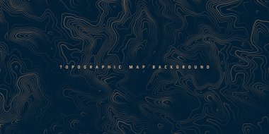 Sınır çizgileri olan topografik harita. Coğrafi arazi şebekesi, rahatlama yüksekliği. Yer yolu deseni. Seyahat ve seyrüsefer, harita tasarım elementi. Vektör illüstrasyonu.