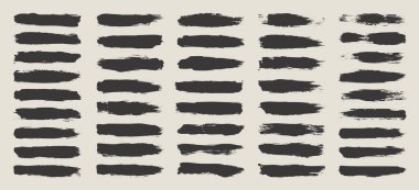 Grunge fırça darbeleri, çizgiler, mürekkep lekeleri, elle çizilmiş karalama şekilleri. El yapımı kabataslak izler, akrilik lekeler, kömür çizgileri. Boya dokuları, kuru fırça etkisi. İşaret altı çizili. Vektör illüstrasyonu.