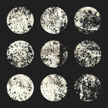 Grunge gümüş folyo, parlak el yapımı daireler. Altın parıltılı doku, desen. Şatafatlı, parlak arka plan çizimi. Düğün, tebrik kartı dekorasyonu. Modern sanat. Vektör illüstrasyonu.