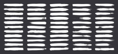 Grunge fırça darbeleri, çizgiler, mürekkep lekeleri, elle çizilmiş karalama şekilleri. El yapımı kabataslak izler, akrilik lekeler, kömür çizgileri. Boya dokuları, kuru fırça etkisi. İşaret altı çizili. Vektör illüstrasyonu.