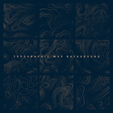 Sınır çizgileri olan topografik haritalar. Coğrafi arazi şebekesi, rahatlama yüksekliği. Yer yolu deseni. Seyahat ve seyrüsefer, harita tasarım elementi. Vektör illüstrasyonu.