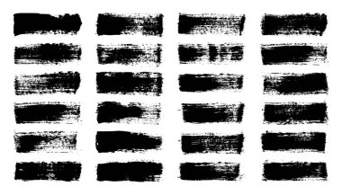 Grunge fırça darbeleri, çizgiler, mürekkep lekeleri, elle çizilmiş karalama şekilleri. El yapımı kabataslak izler, akrilik lekeler, kömür çizgileri. Boya dokuları, kuru fırça etkisi. İşaret altı çizili. Vektör illüstrasyonu.