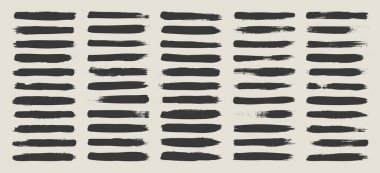 Grunge fırça darbeleri, çizgiler, mürekkep lekeleri, elle çizilmiş karalama şekilleri. El yapımı kabataslak izler, akrilik lekeler, kömür çizgileri. Boya dokuları, kuru fırça etkisi. İşaret altı çizili. Vektör illüstrasyonu.