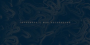 Sınır çizgileri olan topografik harita. Coğrafi arazi şebekesi, rahatlama yüksekliği. Yer yolu deseni. Seyahat ve seyrüsefer, harita tasarım elementi. Vektör illüstrasyonu.