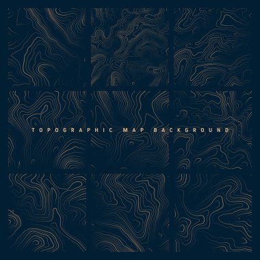 Sınır çizgileri olan topografik haritalar. Coğrafi arazi şebekesi, rahatlama yüksekliği. Yer yolu deseni. Seyahat ve seyrüsefer, harita tasarım elementi. Vektör illüstrasyonu.