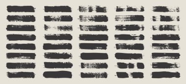 Grunge fırça darbeleri, çizgiler, mürekkep lekeleri, elle çizilmiş karalama şekilleri. El yapımı kabataslak izler, akrilik lekeler, kömür çizgileri. Boya dokuları, kuru fırça etkisi. İşaret altı çizili. Vektör illüstrasyonu.