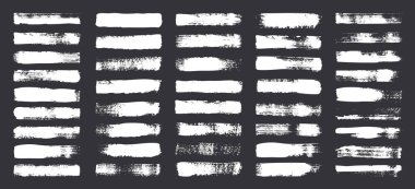 Grunge fırça darbeleri, çizgiler, mürekkep lekeleri, elle çizilmiş karalama şekilleri. El yapımı kabataslak izler, akrilik lekeler, kömür çizgileri. Boya dokuları, kuru fırça etkisi. İşaret altı çizili. Vektör illüstrasyonu.