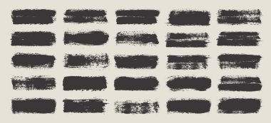 Grunge fırça darbeleri, çizgiler, mürekkep lekeleri, elle çizilmiş karalama şekilleri. El yapımı kabataslak izler, akrilik lekeler, kömür çizgileri. Boya dokuları, kuru fırça etkisi. İşaret altı çizili. Vektör illüstrasyonu.