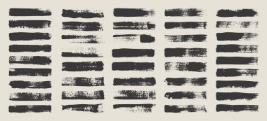 Grunge fırça darbeleri, çizgiler, mürekkep lekeleri, elle çizilmiş karalama şekilleri. El yapımı kabataslak izler, akrilik lekeler, kömür çizgileri. Boya dokuları, kuru fırça etkisi. İşaret altı çizili. Vektör illüstrasyonu.