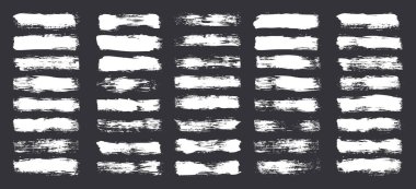 Grunge fırça darbeleri, çizgiler, mürekkep lekeleri, elle çizilmiş karalama şekilleri. El yapımı kabataslak izler, akrilik lekeler, kömür çizgileri. Boya dokuları, kuru fırça etkisi. İşaret altı çizili. Vektör illüstrasyonu.