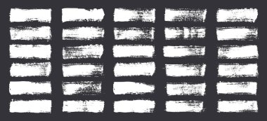 Grunge fırça darbeleri, çizgiler, mürekkep lekeleri, elle çizilmiş karalama şekilleri. El yapımı kabataslak izler, akrilik lekeler, kömür çizgileri. Boya dokuları, kuru fırça etkisi. İşaret altı çizili. Vektör illüstrasyonu.