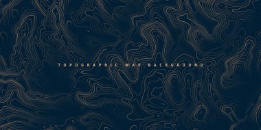Sınır çizgileri olan topografik harita. Coğrafi arazi şebekesi, rahatlama yüksekliği. Yer yolu deseni. Seyahat ve seyrüsefer, harita tasarım elementi. Vektör illüstrasyonu.