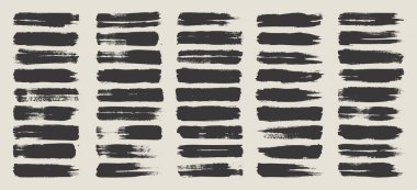 Grunge fırça darbeleri, çizgiler, mürekkep lekeleri, elle çizilmiş karalama şekilleri. El yapımı kabataslak izler, akrilik lekeler, kömür çizgileri. Boya dokuları, kuru fırça etkisi. İşaret altı çizili. Vektör illüstrasyonu.